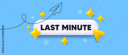 Last minute deal search bar. Share plane line icon. Last minute deal. Special price offer sign. Advertising discounts symbol. Search button with 3d sparkles. Vector