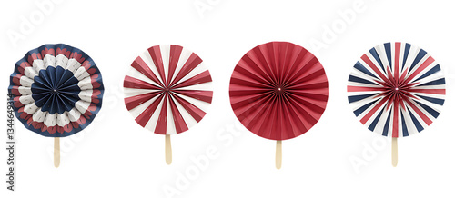 Obraz na płótnie patriotic paper fans, isolated w salonie