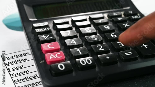 Calculating your monthly expenses and planning your budget.