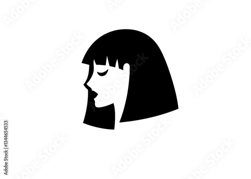 Elegant profile illustration featuring a vintage-inspired hand-drawn design conveying beauty and grace