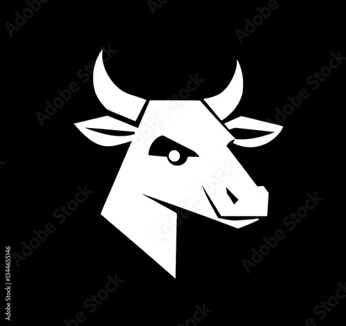 Bull head illustration featuring vintage engraving style with premium hand-drawn details reflecting strength and character