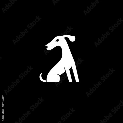 Elegant vintage engraving of a dog silhouette showcasing a hand-drawn tattoo design in black and white style