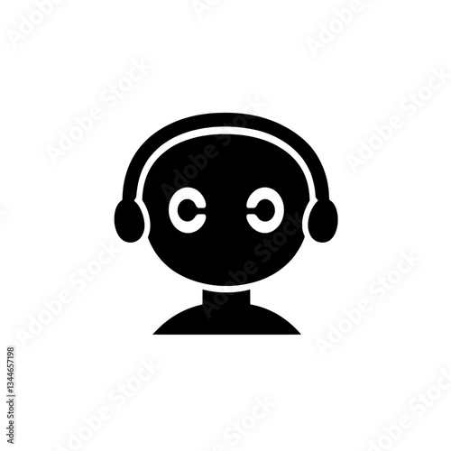 Engraved illustration of a vintage character wearing headphones, perfect for tattoo designs and premium artistic inspiration