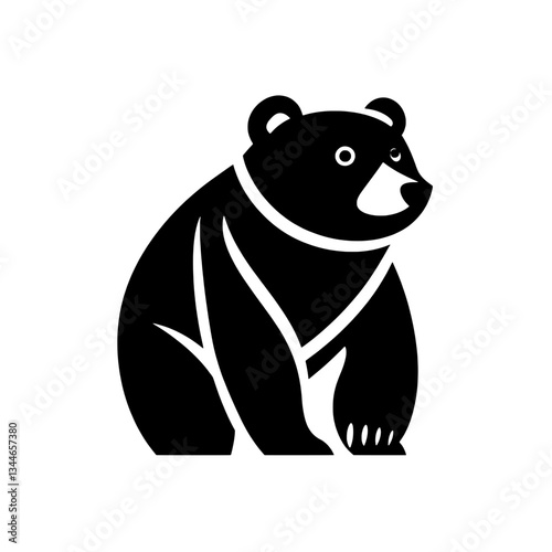 Detailed vintage engraving of a majestic bear showcasing exquisite hand-drawn artistry in black and white