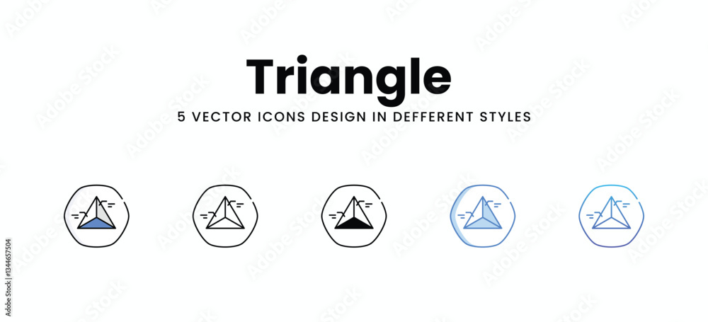 Triangle vector icons set stock illustration Triangle vector icons set stock illustration