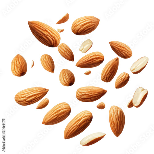 Wallpaper Mural almonds isolated on white Torontodigital.ca