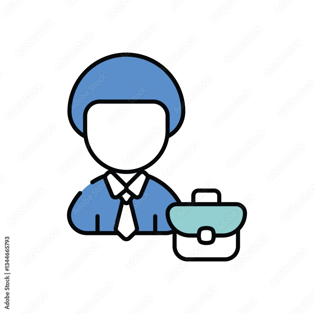 Businessman vector icon stock illustration Businessman vector icon stock illustration