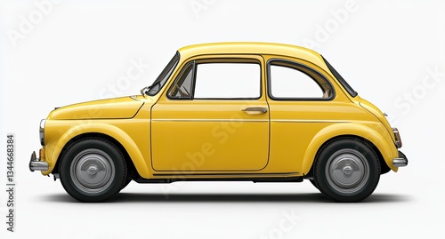 Classic Yellow Retro Car