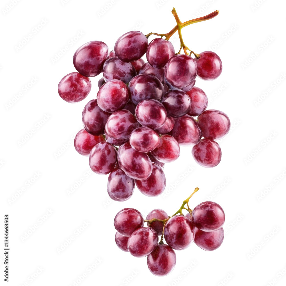 Fototapeta premium red grapes isolated on white background