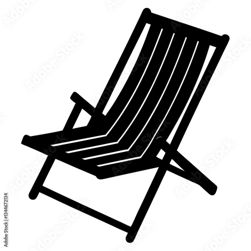 beach chair isolated on white background