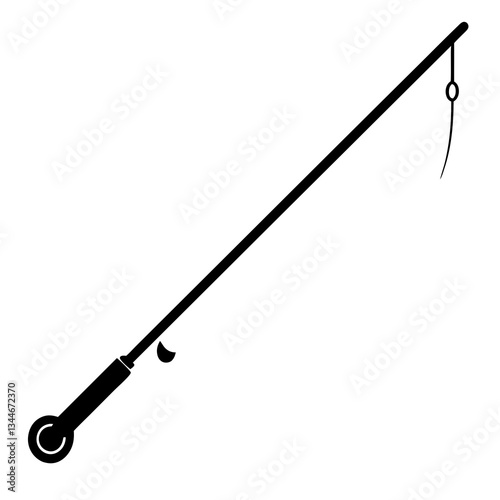 fishing rod isolated on white background