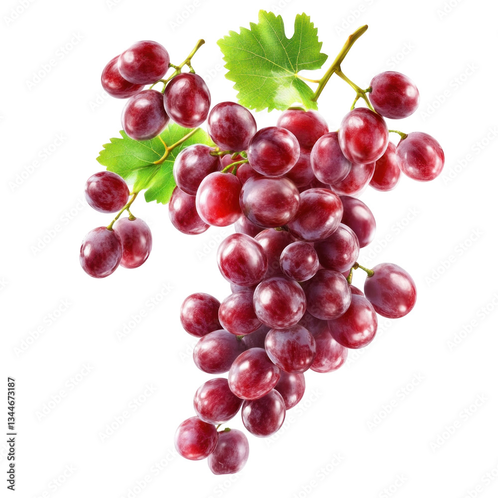 Fototapeta premium red grapes isolated on white