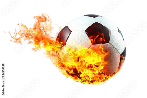 Wallpaper Mural soccer ball with fire Torontodigital.ca