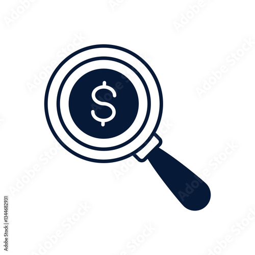 Money Search Vector icon