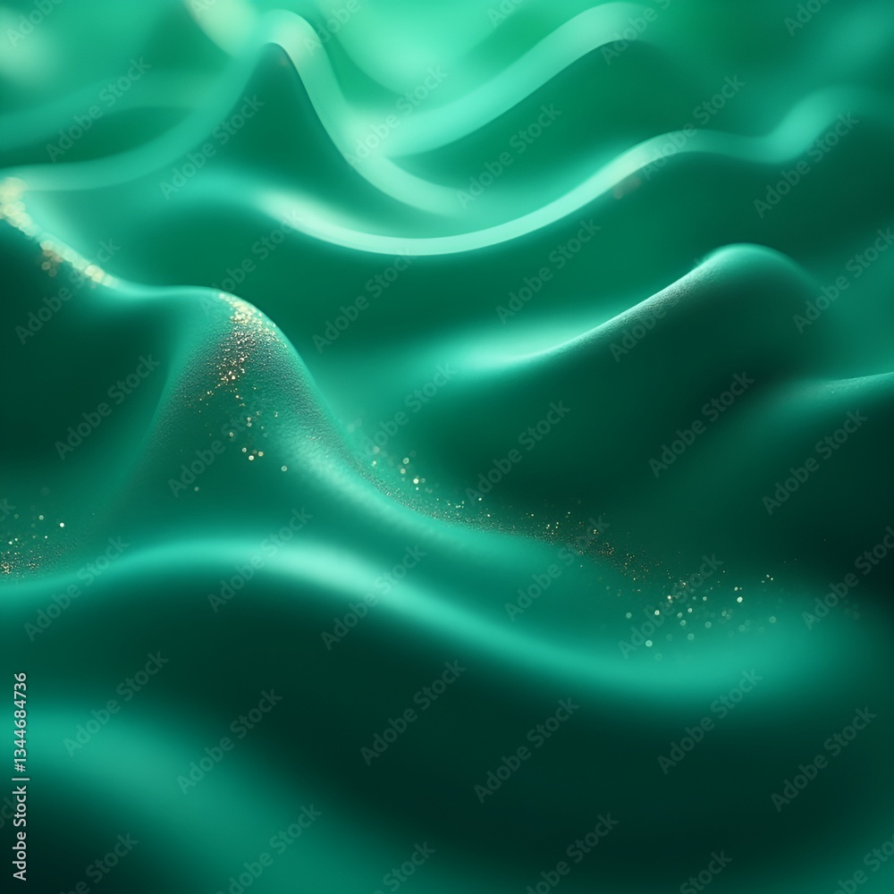 Obraz premium abstract background with wavy green color