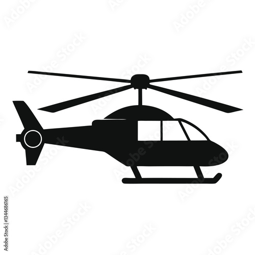 Vector Image of Helicopter Silhouette
