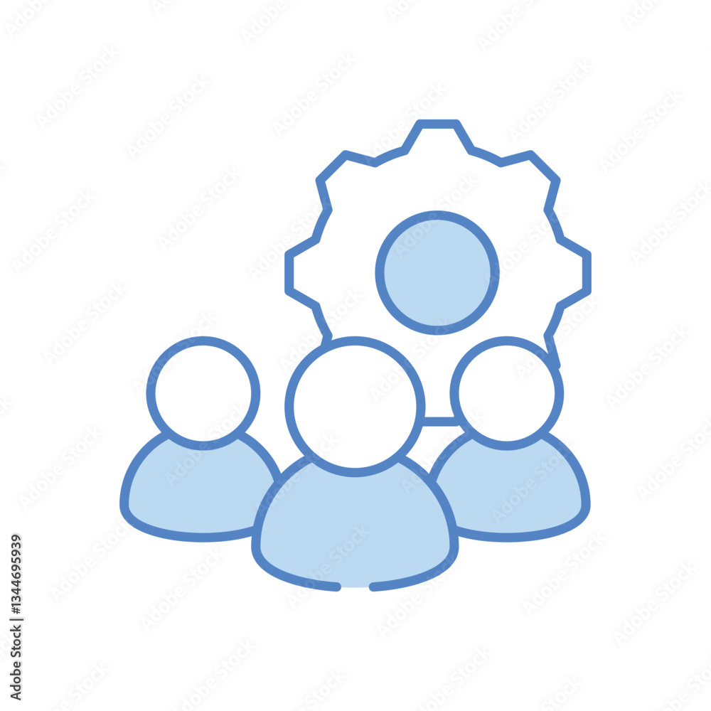 Team Management vector icon stock illustration Team Management vector icon stock illustration