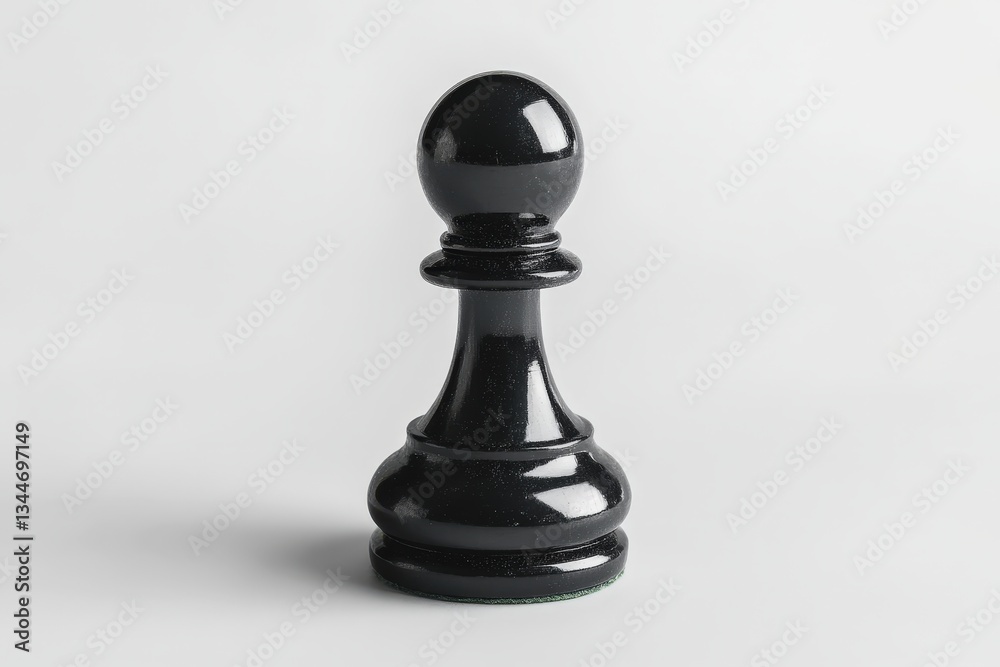 A Single Black Pawn From A Tabletop Board Game A Single Black Pawn From A Tabletop Board Game