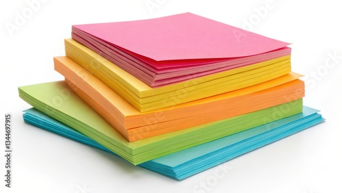 Wallpaper Mural Stack of Colorful Sticky Notes on White Background Torontodigital.ca