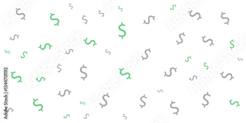 Seamless pattern of the symbols of dollar currency.