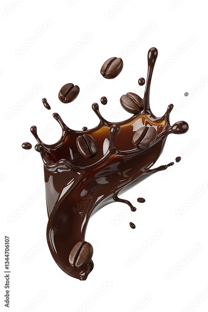 coffee splash isolated
