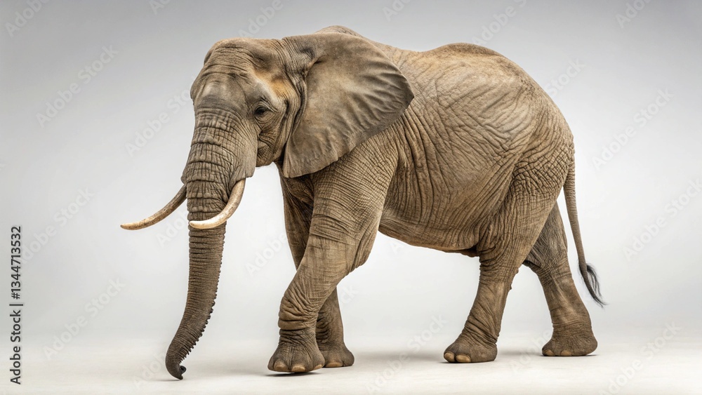 Obraz premium Elephant in full view on studio background