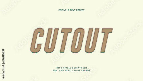 Editable cutout text effect