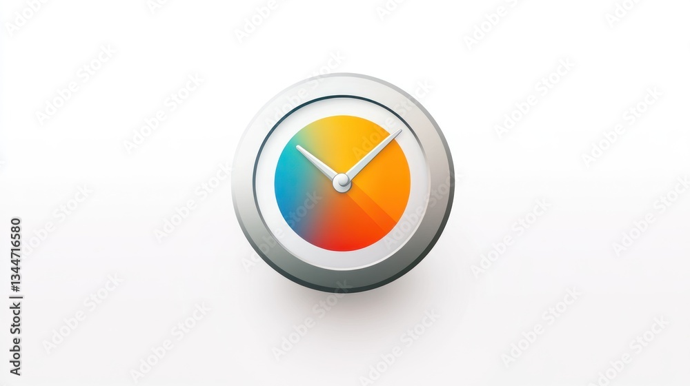 Modern Clock with Gradient Face and Sleek Design for Time Management and Decorative Purposes Modern Clock with Gradient Face and Sleek Design for Time Management and Decorative Purposes