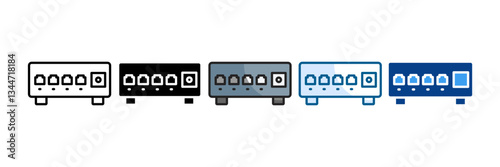 Network Switch Icon Set Multiple Style Collection