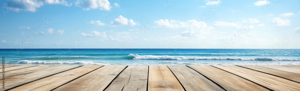 Fototapeta premium Beachfront Wooden Deck (3)
