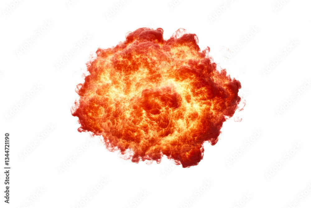 Explosive fireball with intense flames and smoke Explosive fireball with intense flames and smoke