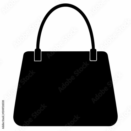 Basic Handbag Silhouette Vector Art on White