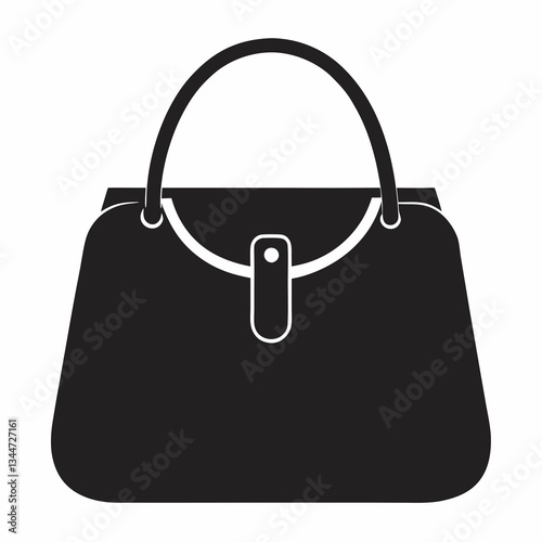 Basic Handbag Silhouette Vector Art on White