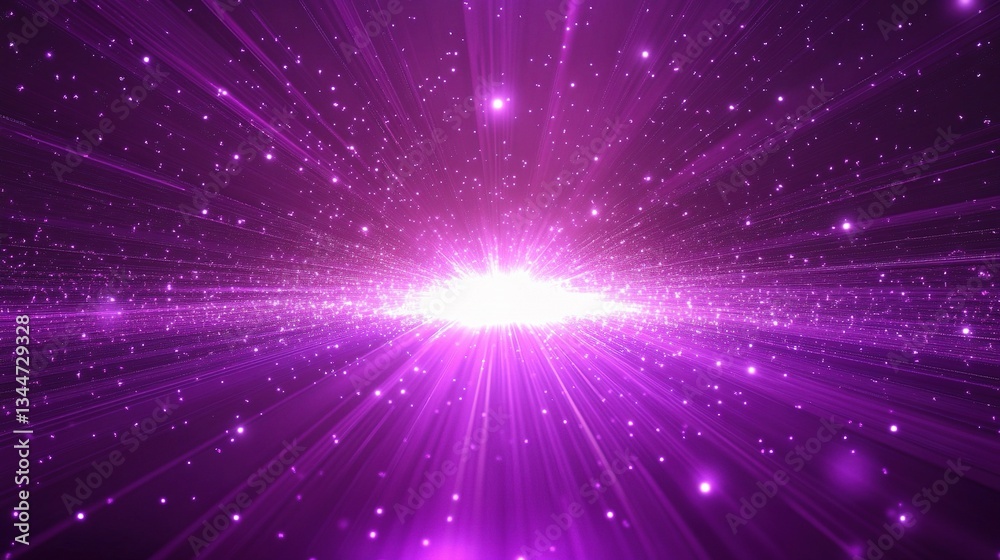 Fototapeta premium Abstract Purple Technology Background with Digital Energy Rays