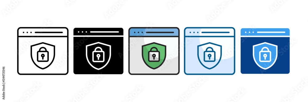 Ssl Icon Set Multiple Style Collection Ssl Icon Set Multiple Style Collection