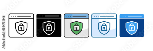 Ssl Icon Set Multiple Style Collection