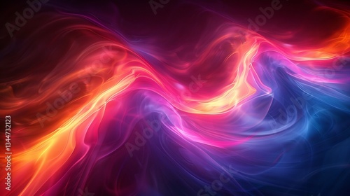 Wallpaper Mural Abstract swirling light trails dynamic energy glowing colors and spacious copy area Torontodigital.ca