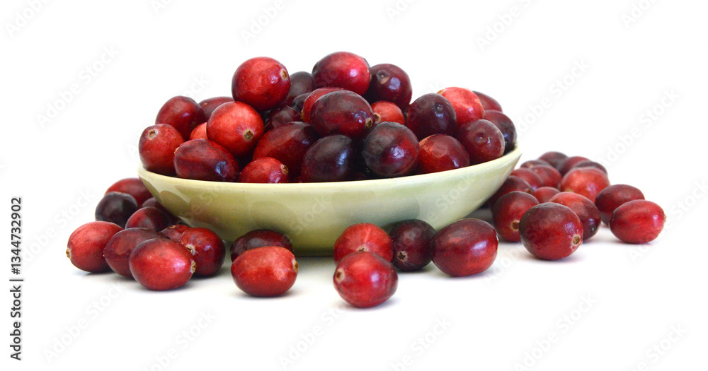 Cranberry isolated on white background