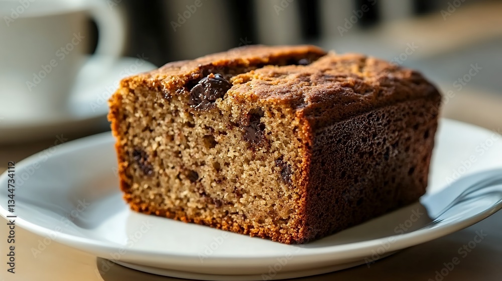 banana bread with nut topping viewed from above banana bread with nut topping viewed from above