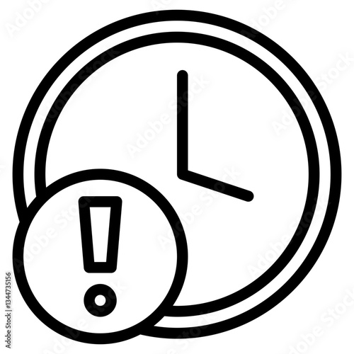 time alert line icon
