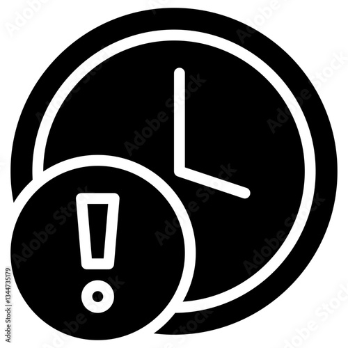 time alert solid icon	

