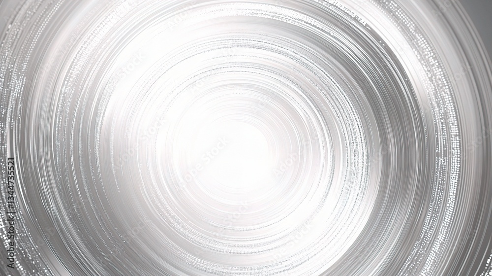 Obraz premium Grey and White Tech Background with Circular Pattern and Light Effect