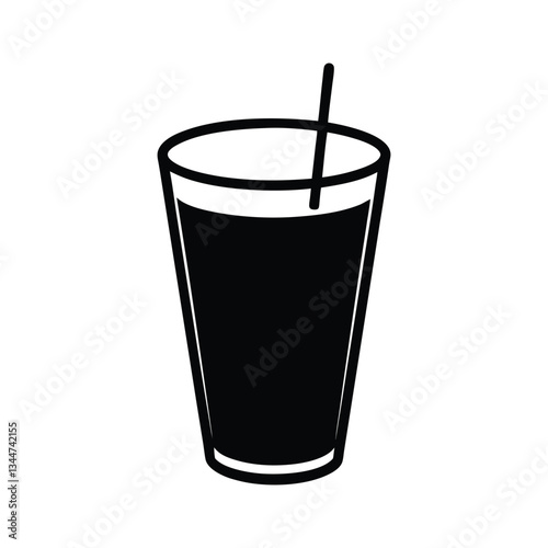 glass of cola with ice