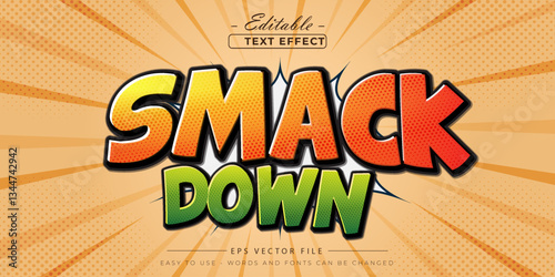 Smack down elegant editable vector text effect.