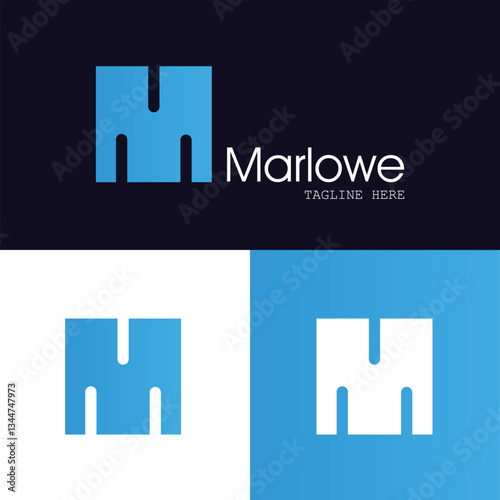 Letter M logo modern marlowe creative minimalist design