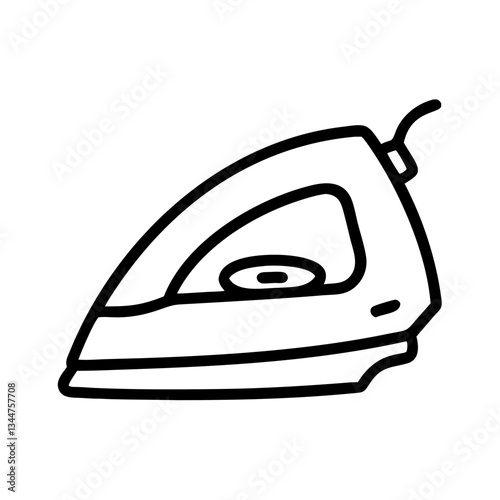 Iron appliance icon for smoothing clothes