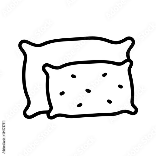 Illustration of two pillows icon