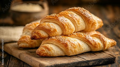 flaky puff pastry twists brushed with egg and baked golden