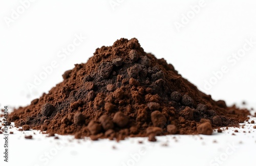 Wallpaper Mural Isolated pile of brown dirt on white background. Mound of soil dirtied earth clump with rough texture. Messy unclean heap of organic gardening material close-up. Torontodigital.ca