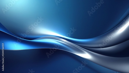 A luxurious gradient blending deep cerulean blue with metallic silver, radiating sophistication and modernity, ideal for finance and corporate branding.